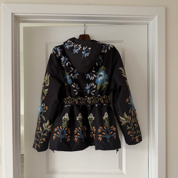 Farm Rio Black Winter Garden Hooded Belted Puffer Ski Jacket - Picture 8 of 8